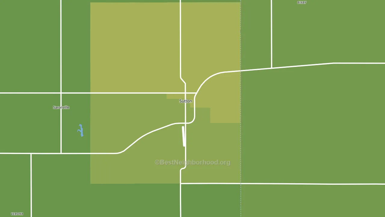 Sutton, NE block-group voter-turnout map