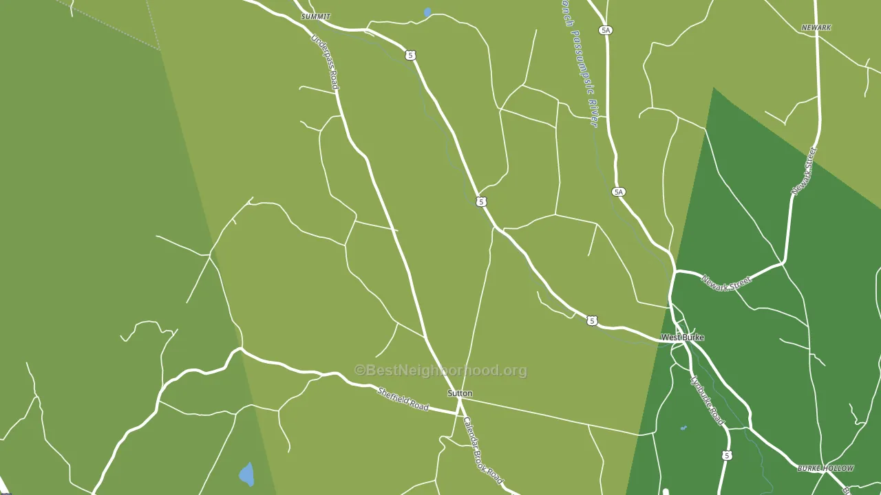 Sutton, VT block-group voter-turnout map