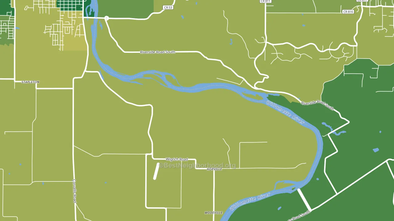 Suver, OR block-group voter-turnout map