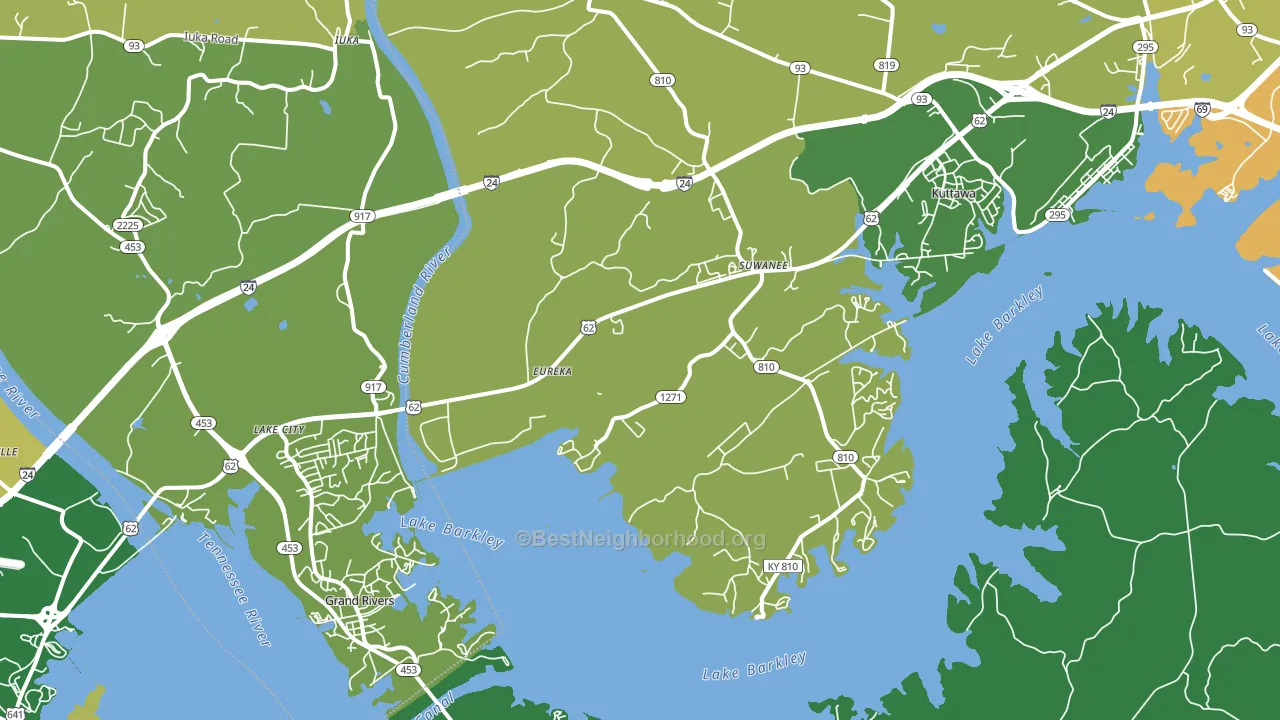 Suwanee, KY block-group voter-turnout map