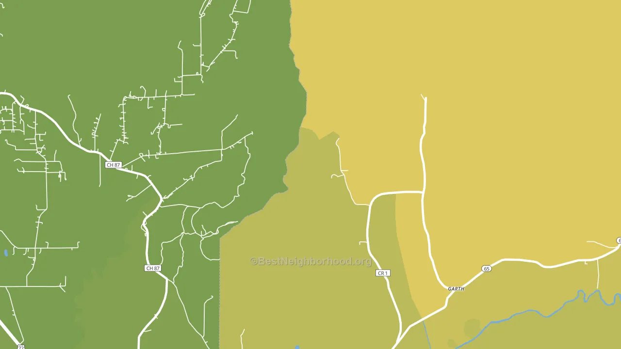 Swaim, AL block-group voter-turnout map