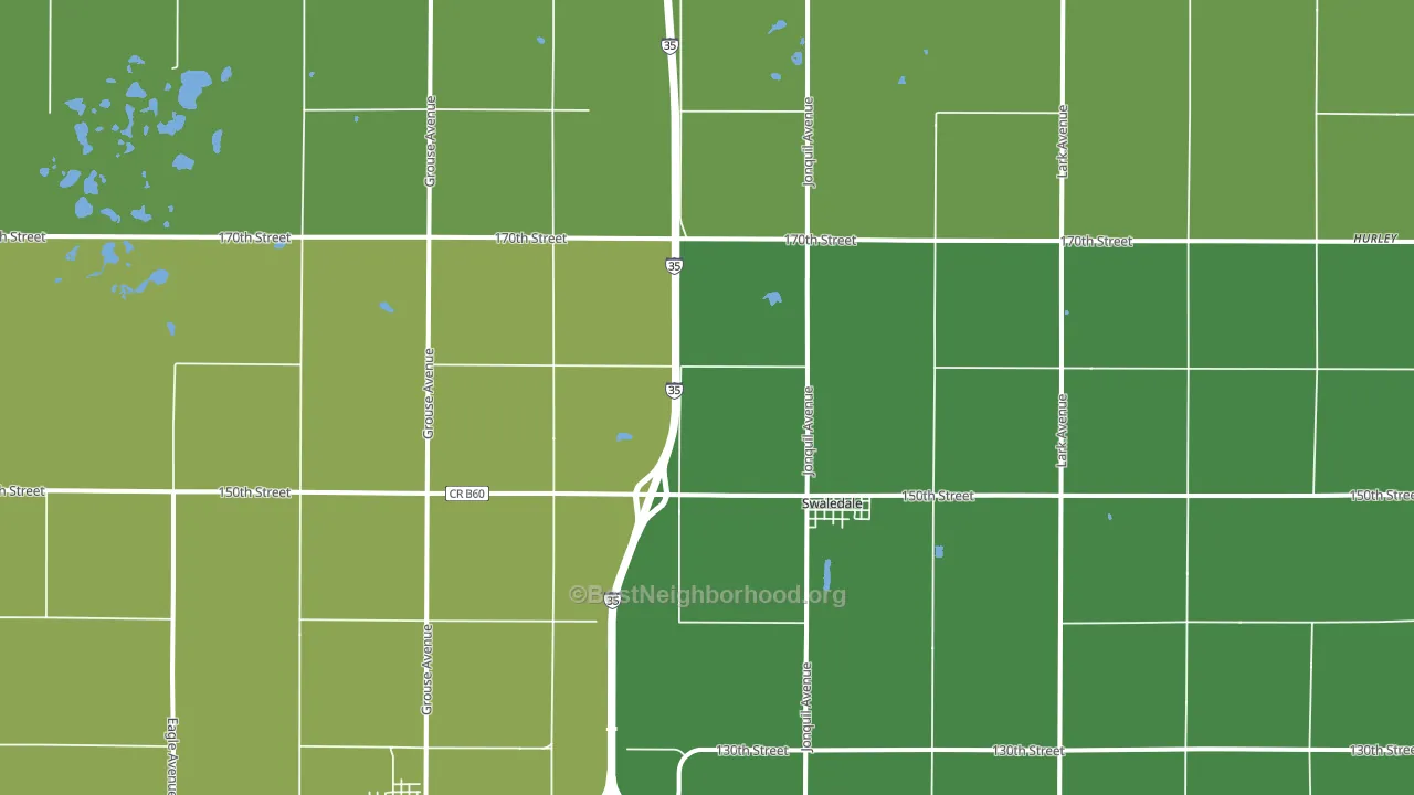 Swaledale, IA block-group voter-turnout map