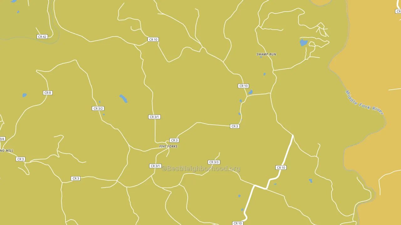 Swamp Run, WV block-group voter-turnout map