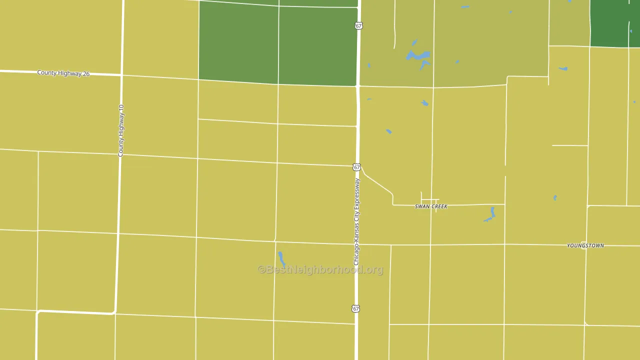 Swan Creek, IL block-group voter-turnout map