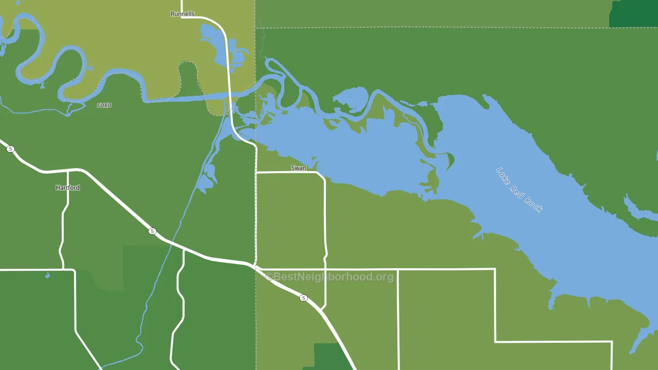Swan, IA block-group voter-turnout map