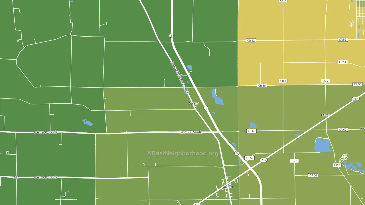 Swan, IN block-group voter-turnout map