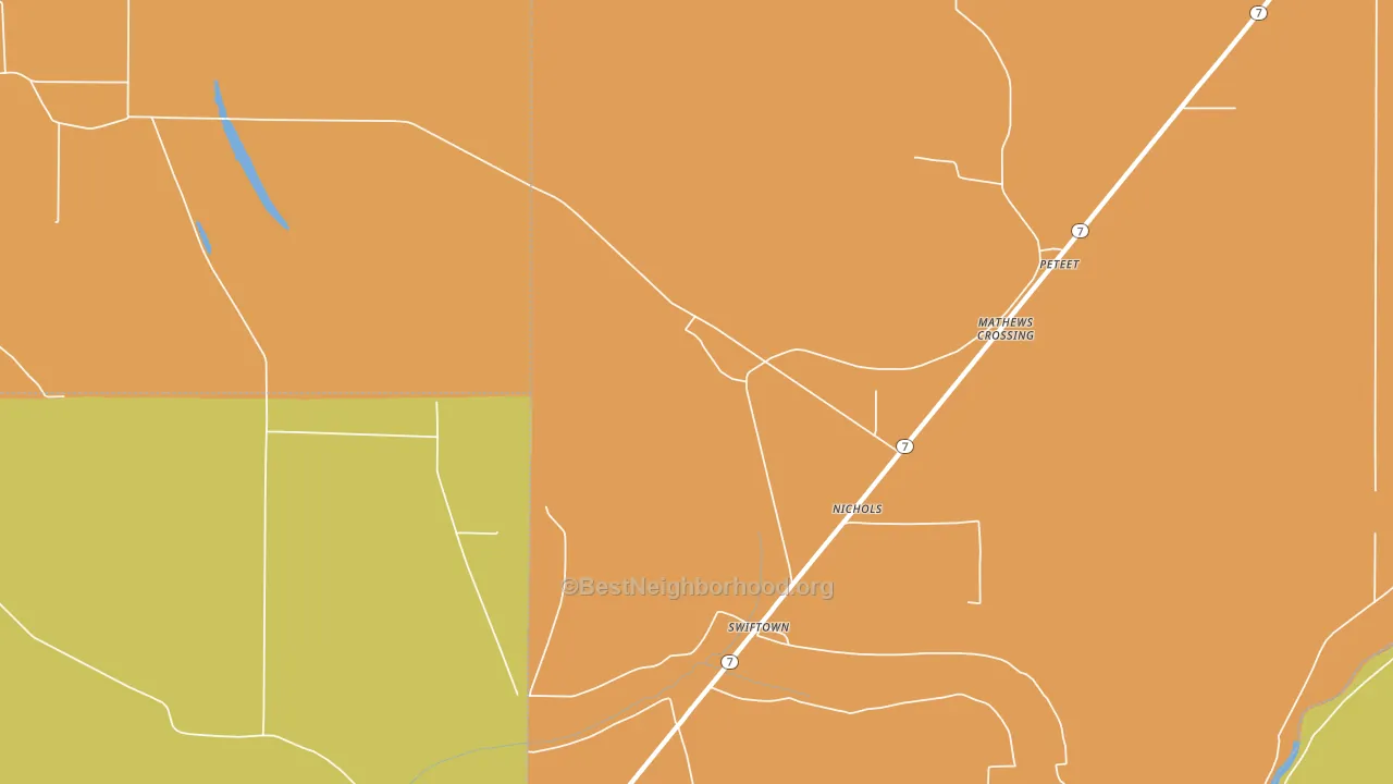 Swan Lake, MS block-group voter-turnout map