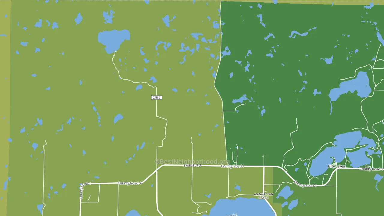 Swanburg, MN block-group voter-turnout map