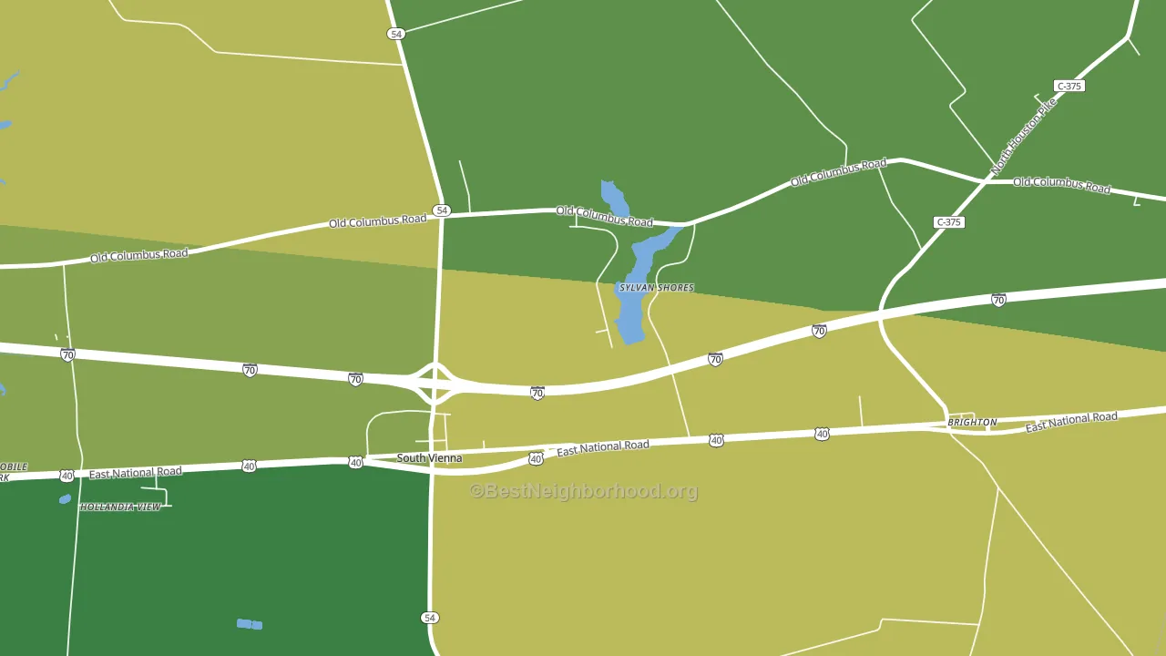 Swanders, OH block-group voter-turnout map