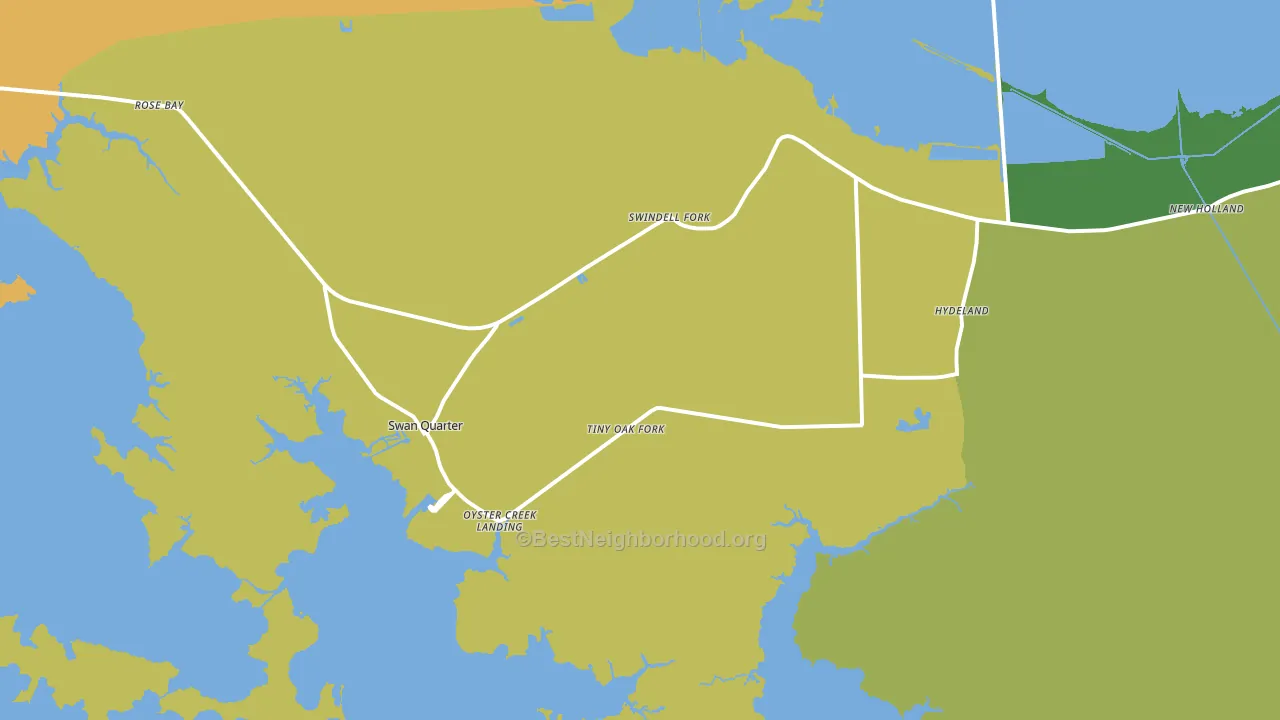 Swanquarter, NC block-group voter-turnout map