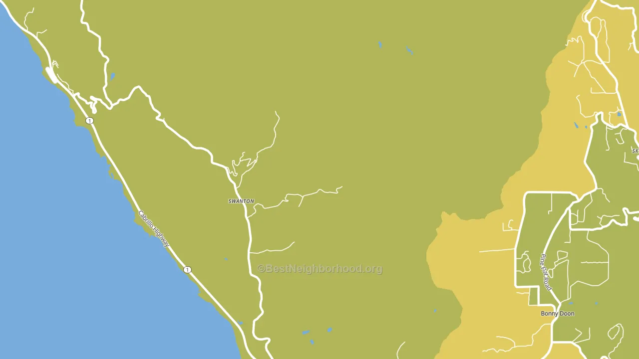 Swanton, CA block-group voter-turnout map