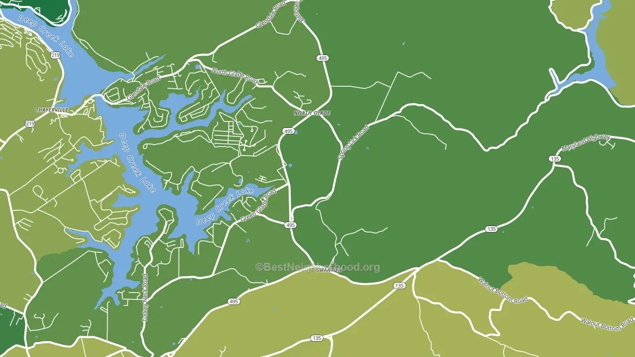 Swanton, MD block-group voter-turnout map