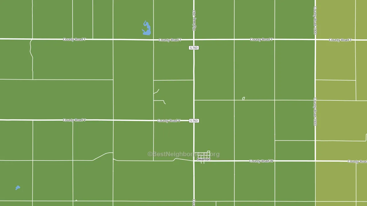 Swanton, NE block-group voter-turnout map