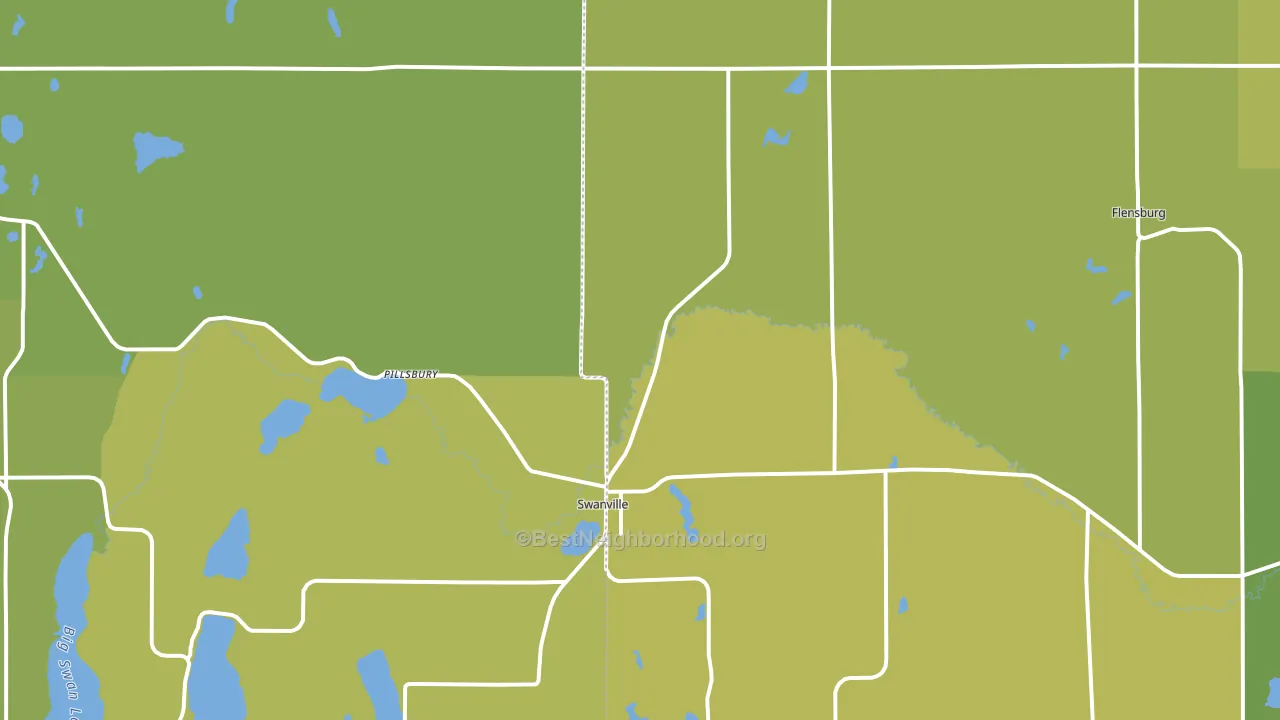 Swanville, MN block-group voter-turnout map