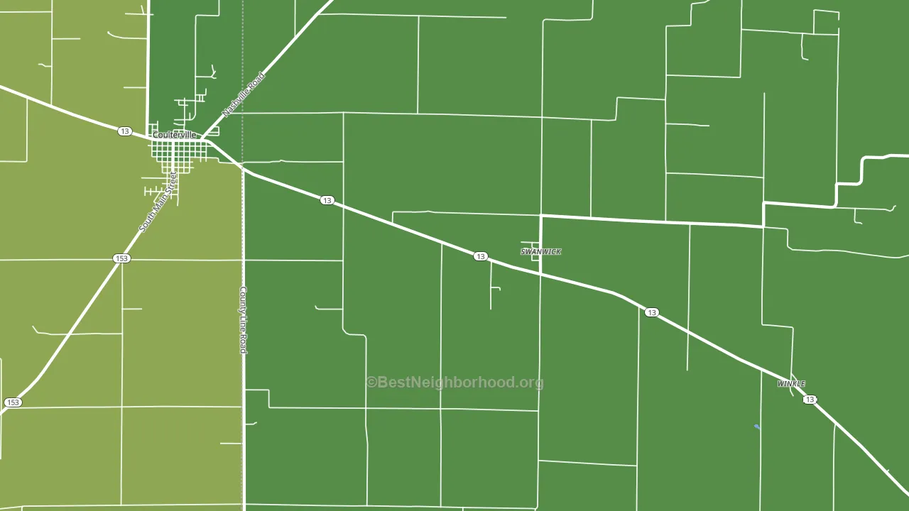 Swanwick, IL block-group voter-turnout map