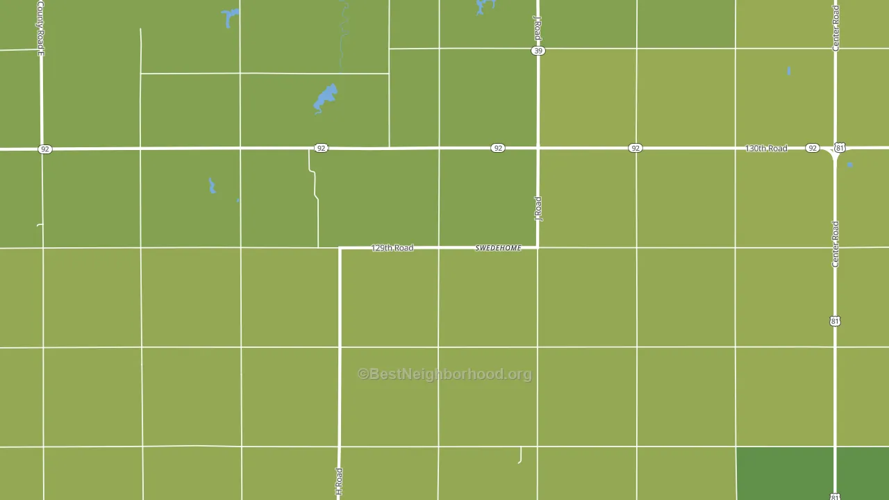 Swedehome, NE block-group voter-turnout map