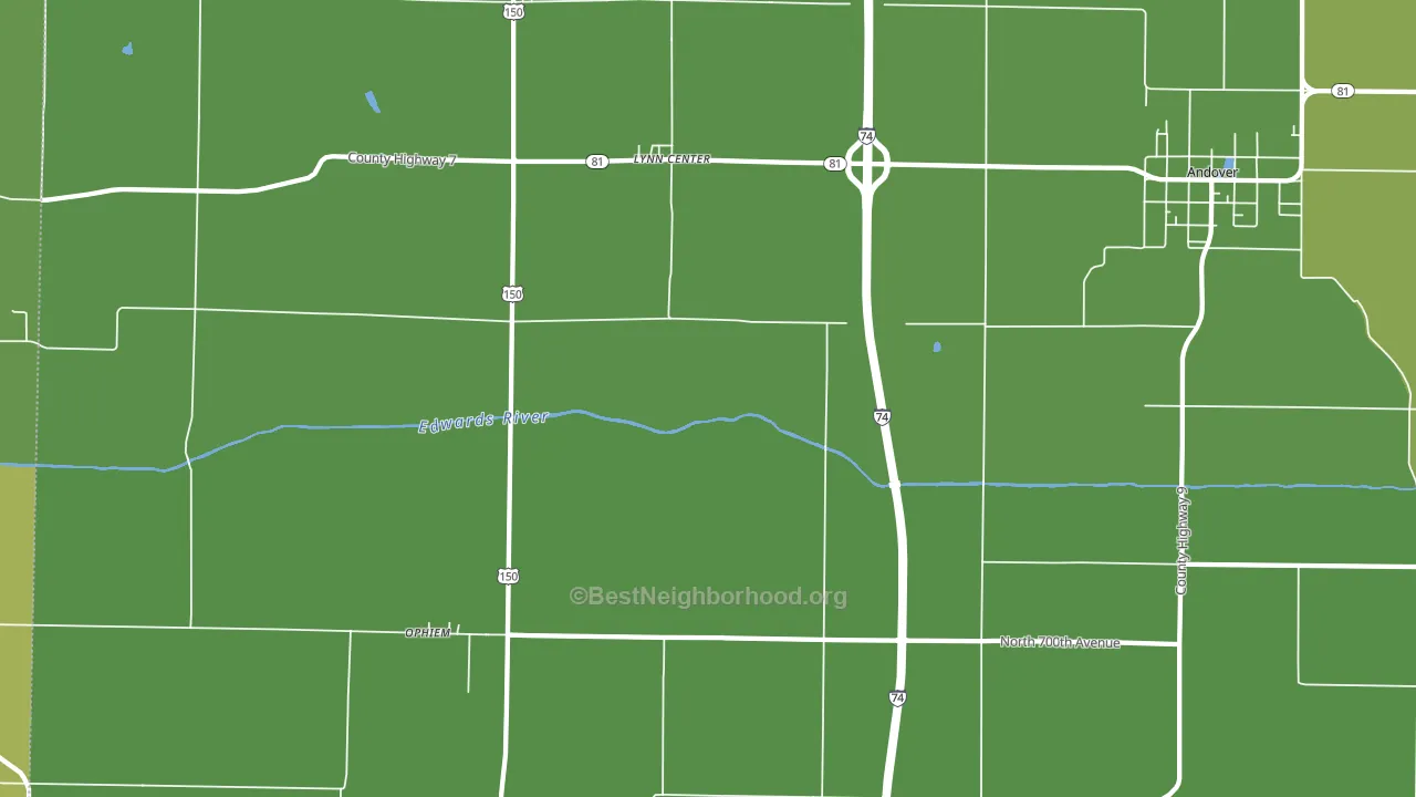 Swedona, IL block-group voter-turnout map