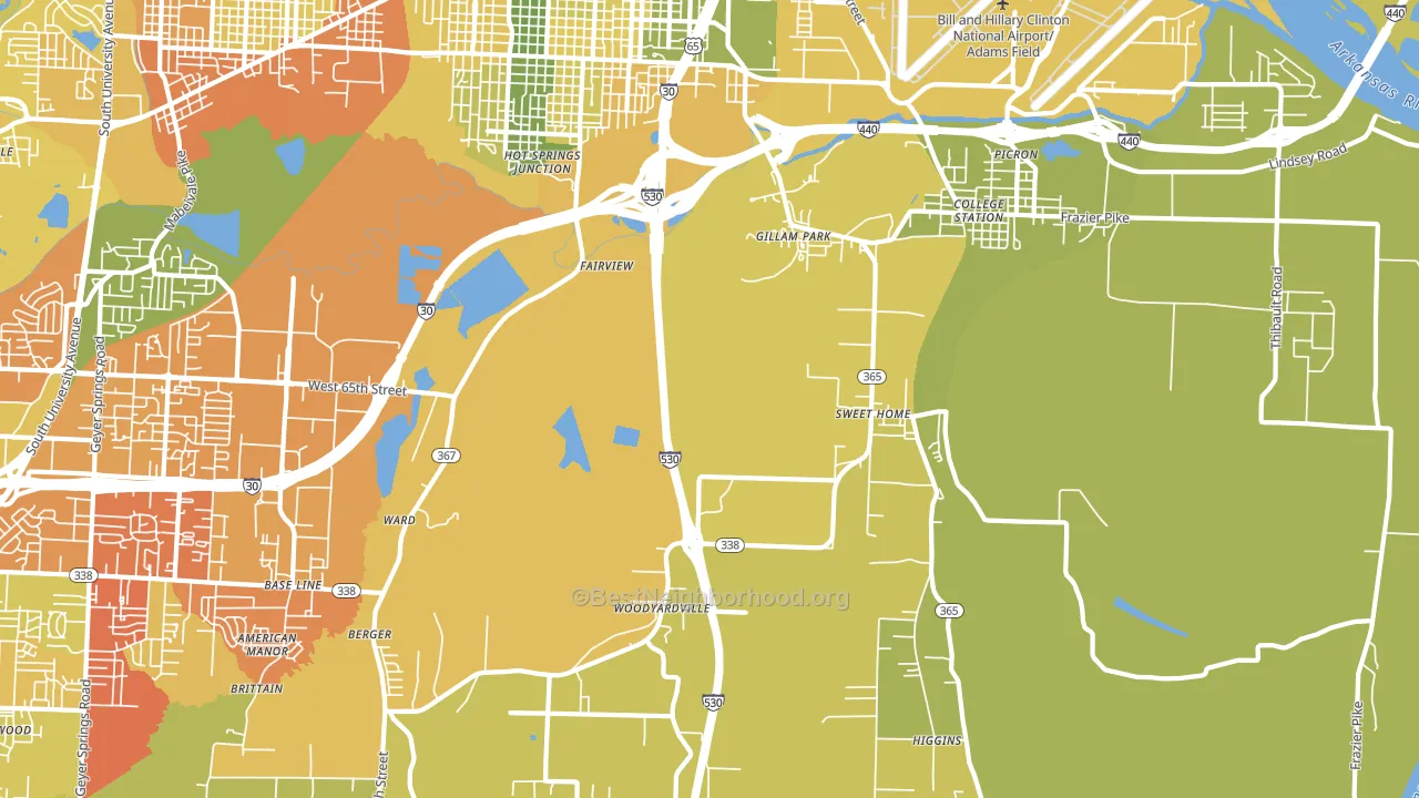 Sweet Home, AR block-group voter-turnout map