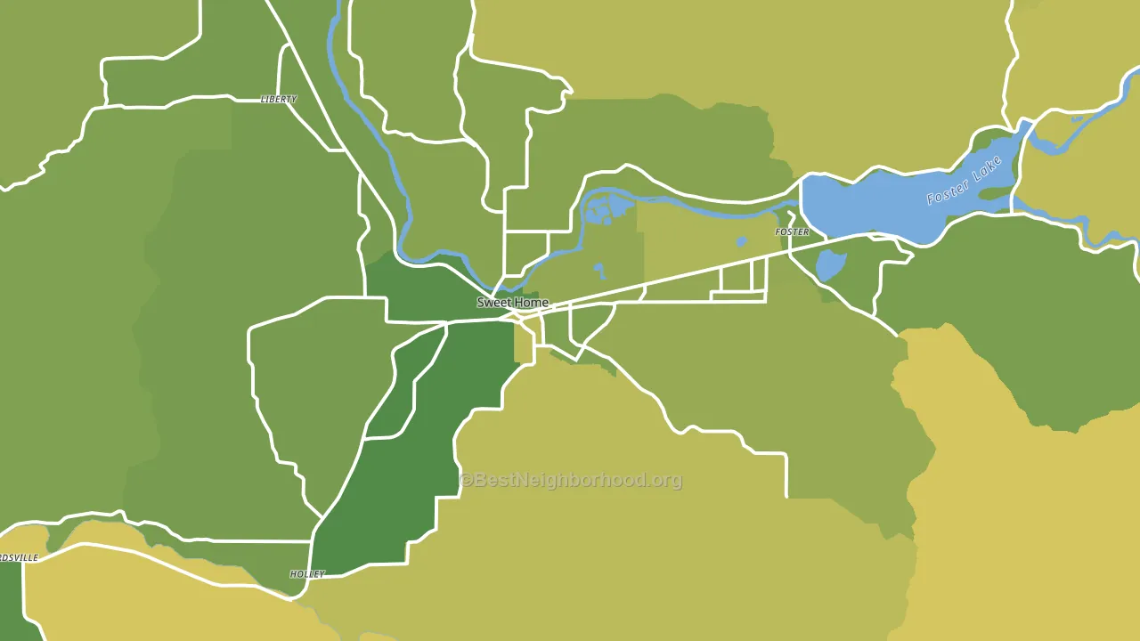 Sweet Home, OR block-group voter-turnout map