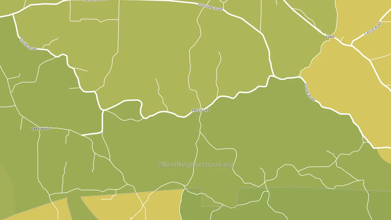 Sweet Lips, TN block-group voter-turnout map