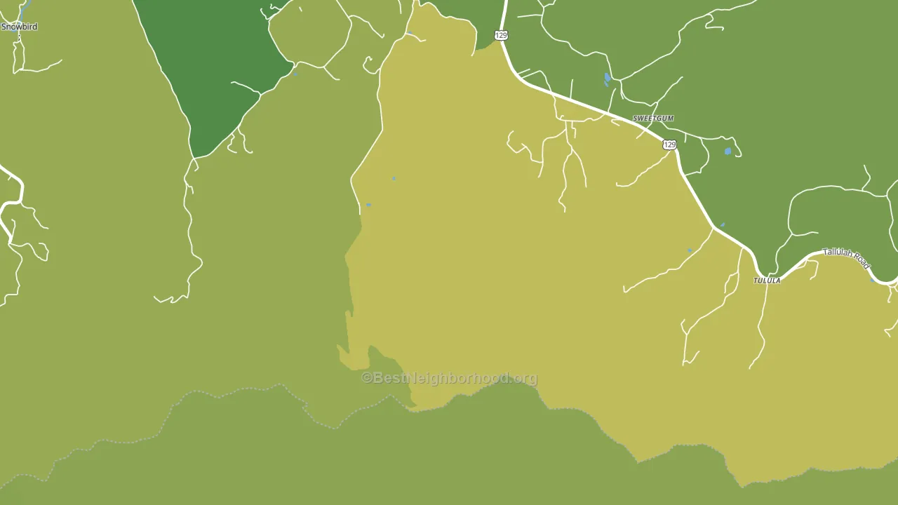 Sweetgum, NC block-group voter-turnout map