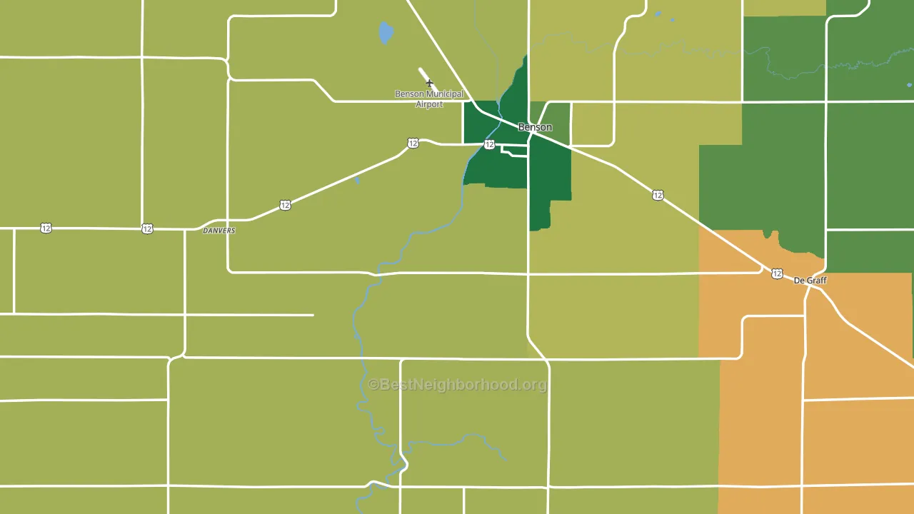 Swift County, MN block-group voter-turnout map