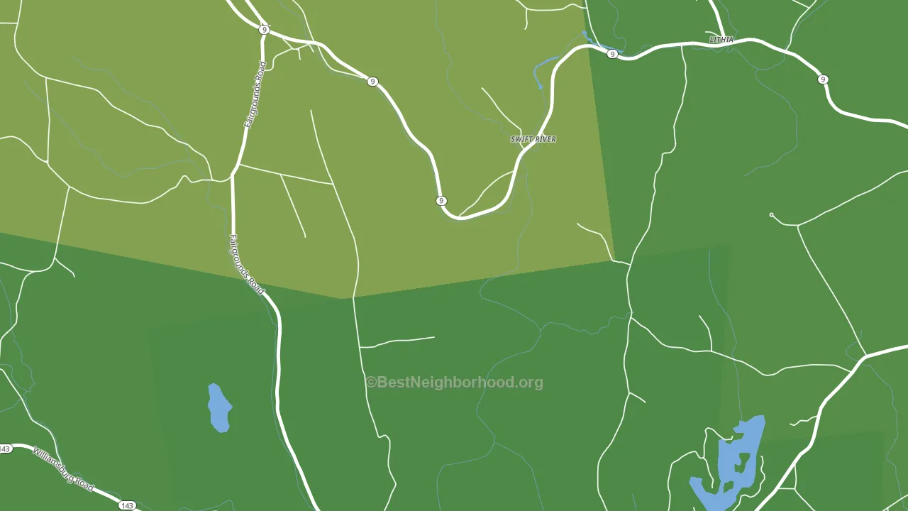 Swift River, MA block-group voter-turnout map