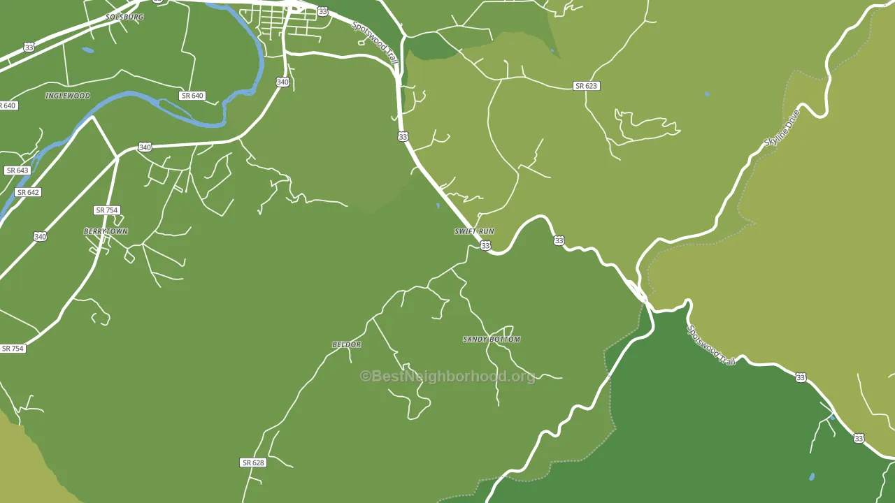Swift Run, VA block-group voter-turnout map