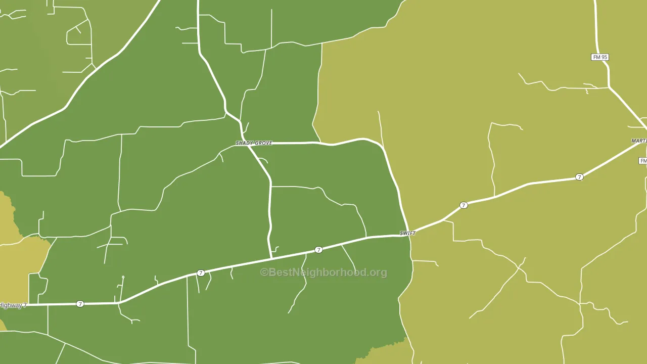 Swift, TX block-group voter-turnout map
