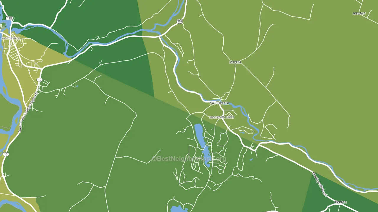 Swiftwater, NH block-group voter-turnout map