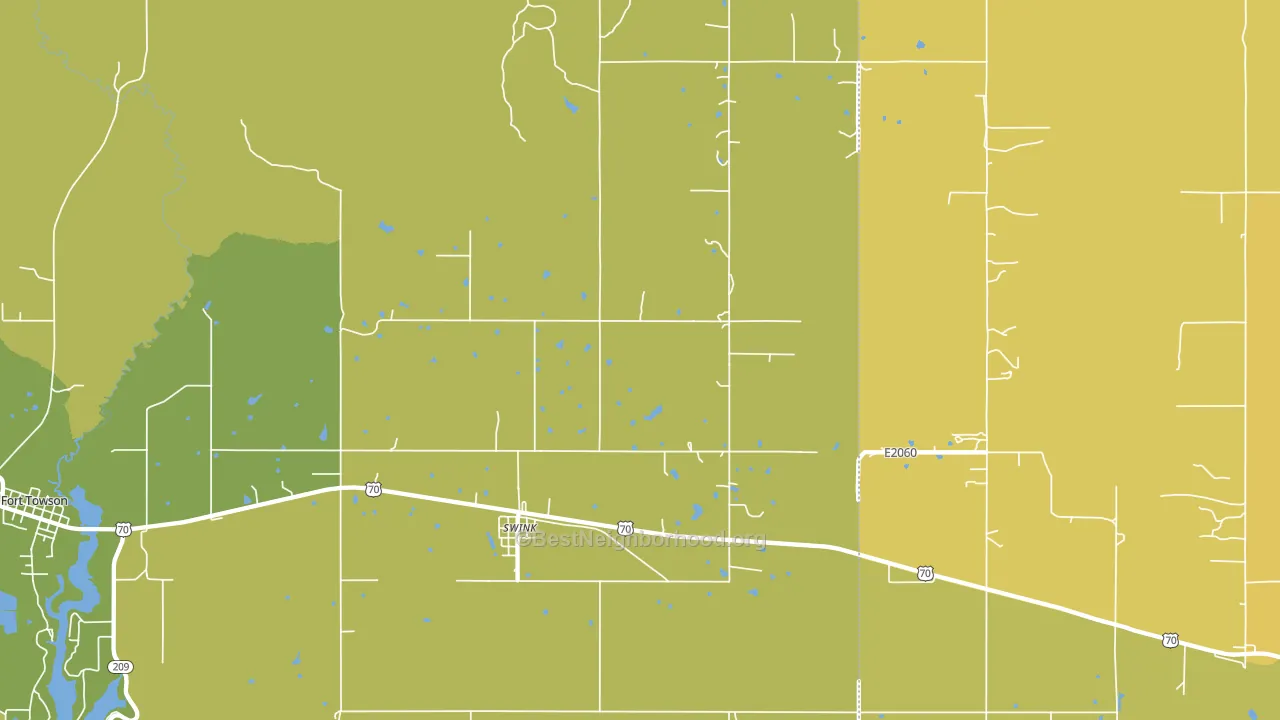 Swink, OK block-group voter-turnout map