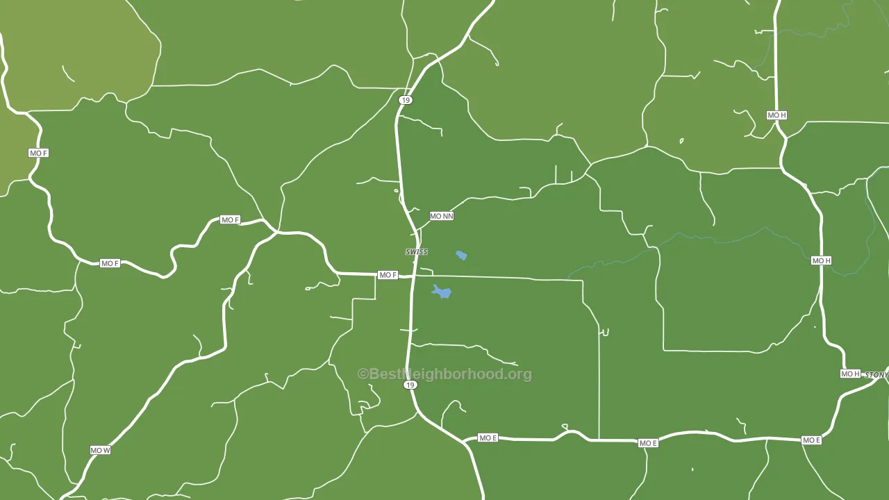 Swiss, MO block-group voter-turnout map