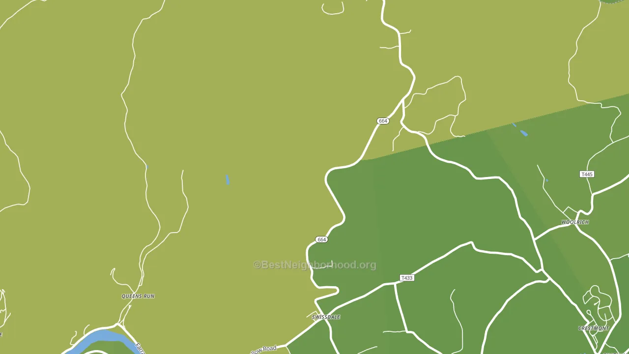 Swissdale, PA block-group voter-turnout map