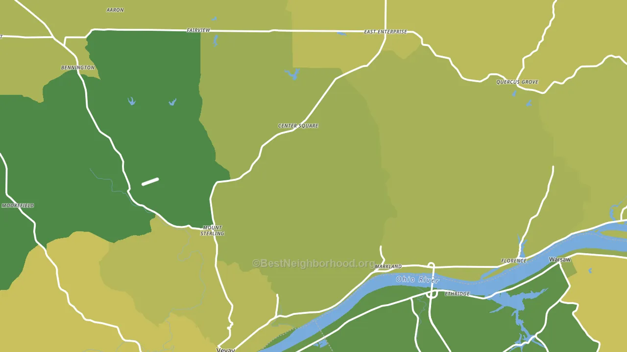 Switzerland County, IN block-group voter-turnout map