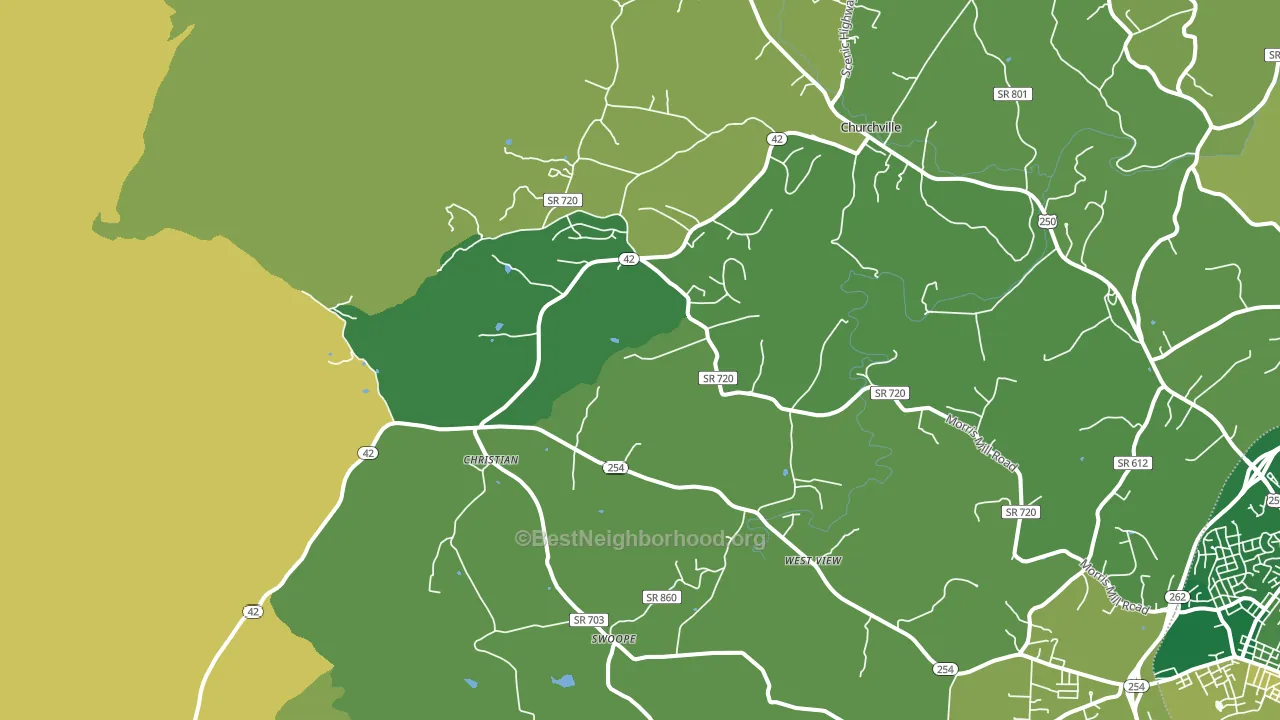 Swoope, VA block-group voter-turnout map