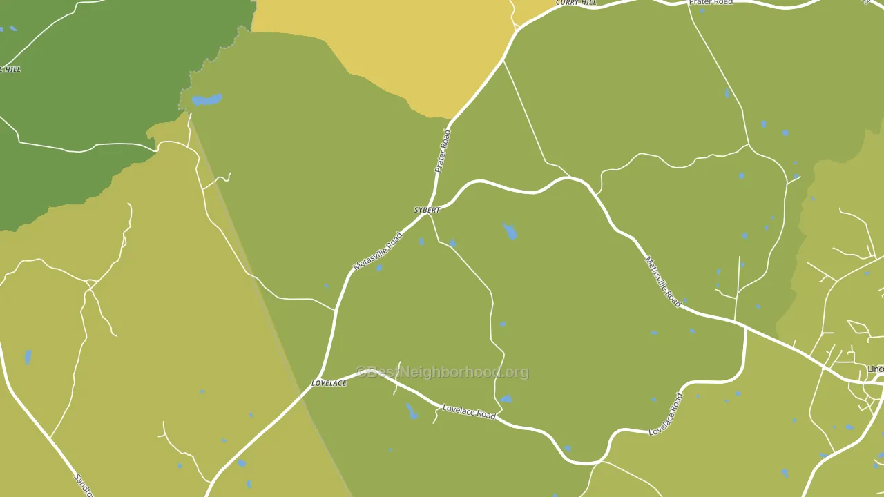 Sybert, GA block-group voter-turnout map