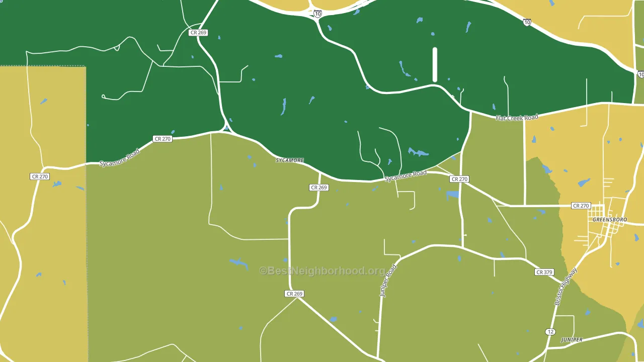 Sycamore, FL block-group voter-turnout map