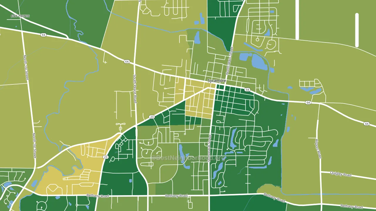 Sycamore Manor, Sycamore, IL block-group voter-turnout map