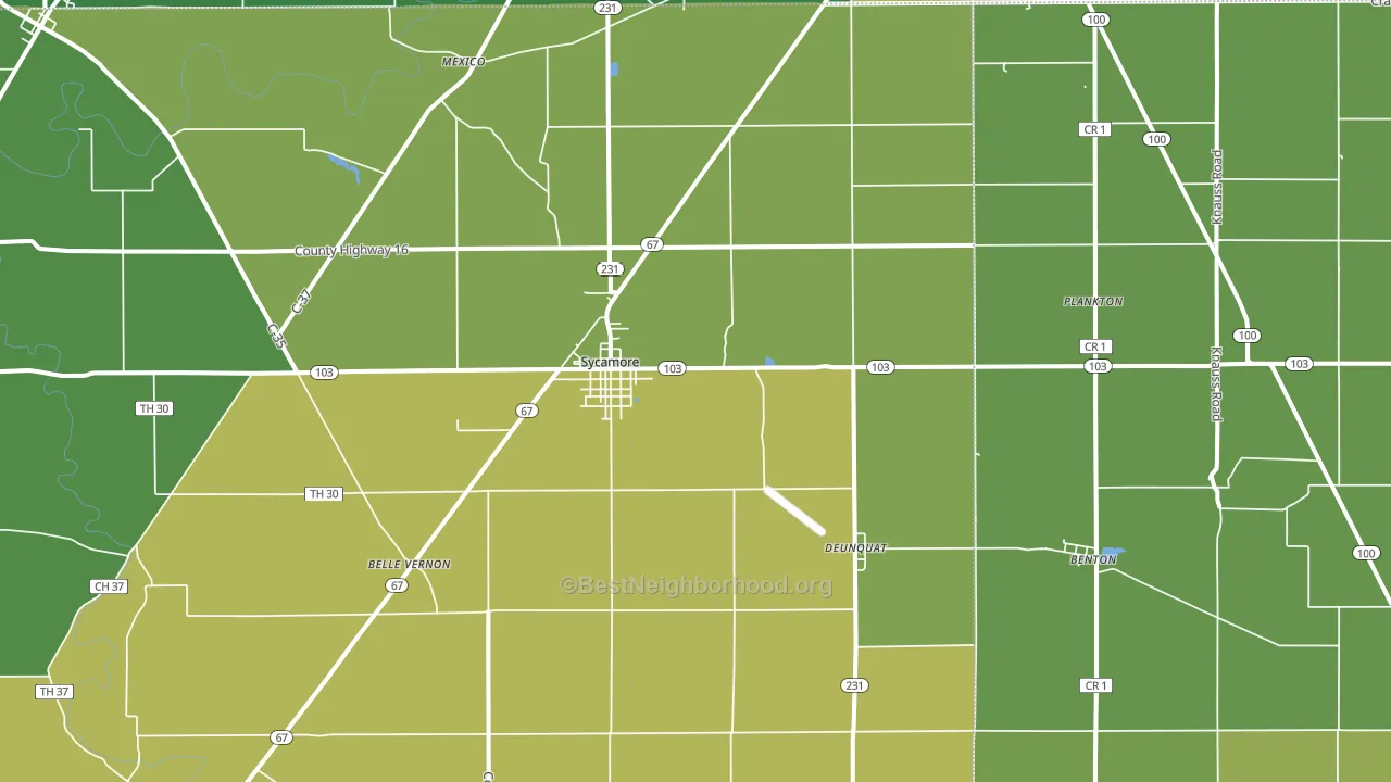 Sycamore, OH block-group voter-turnout map
