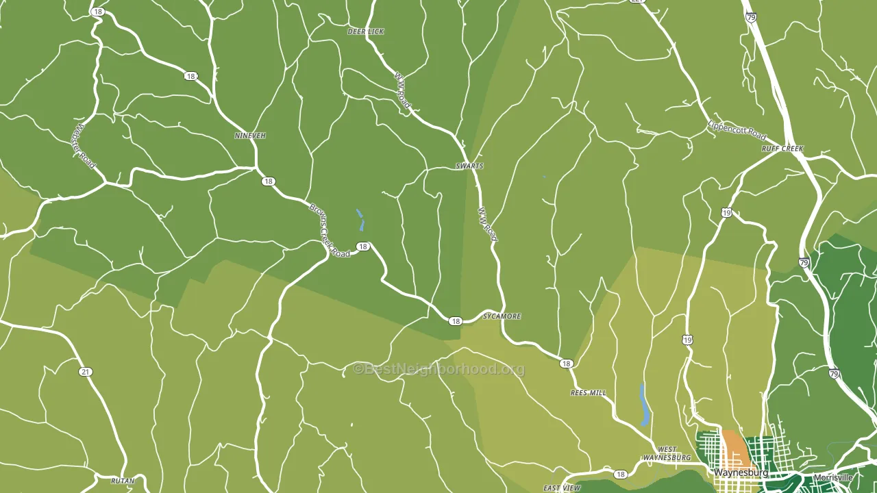 Sycamore, PA block-group voter-turnout map