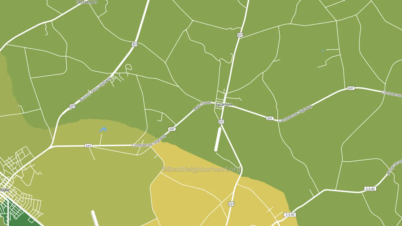 Sycamore, SC block-group voter-turnout map