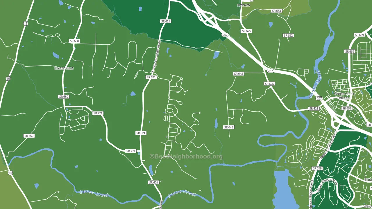 Sycolin, VA block-group voter-turnout map