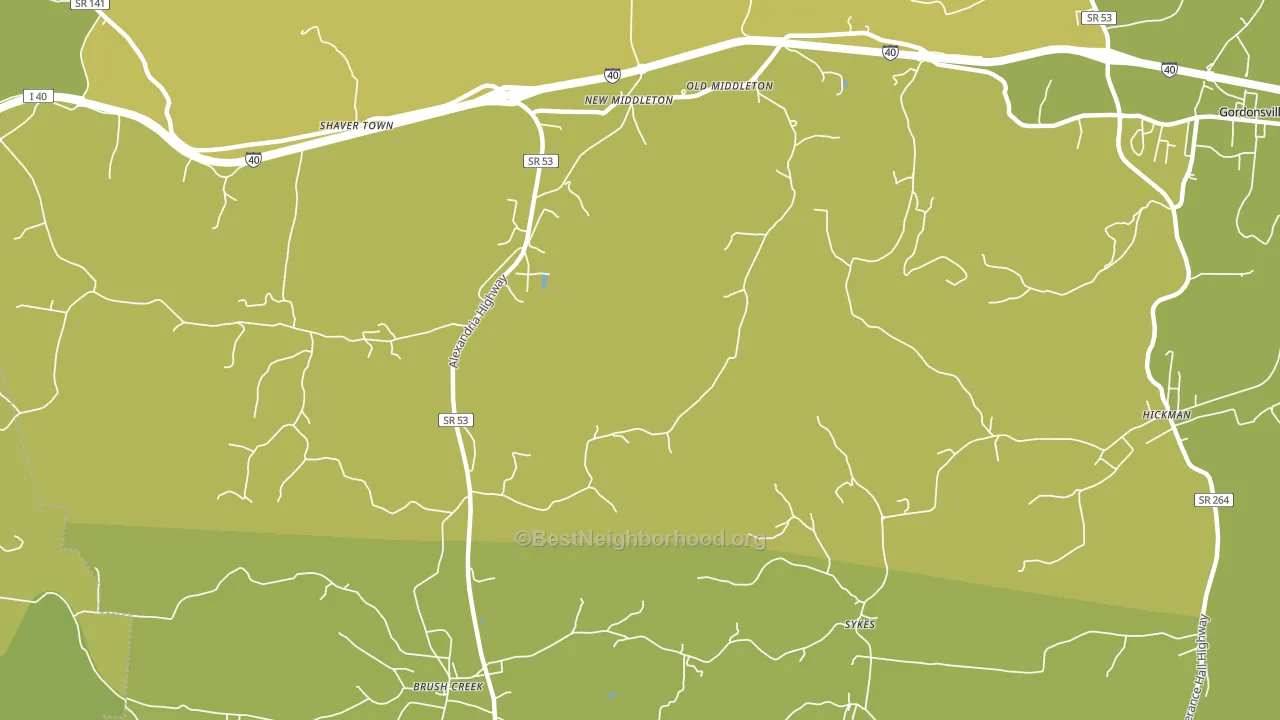 Sykes, TN block-group voter-turnout map