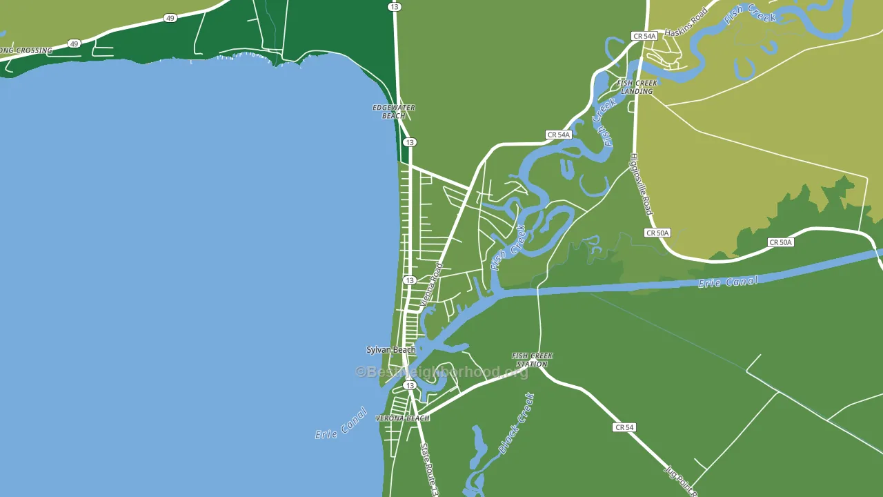 Sylvan Beach, NY block-group voter-turnout map