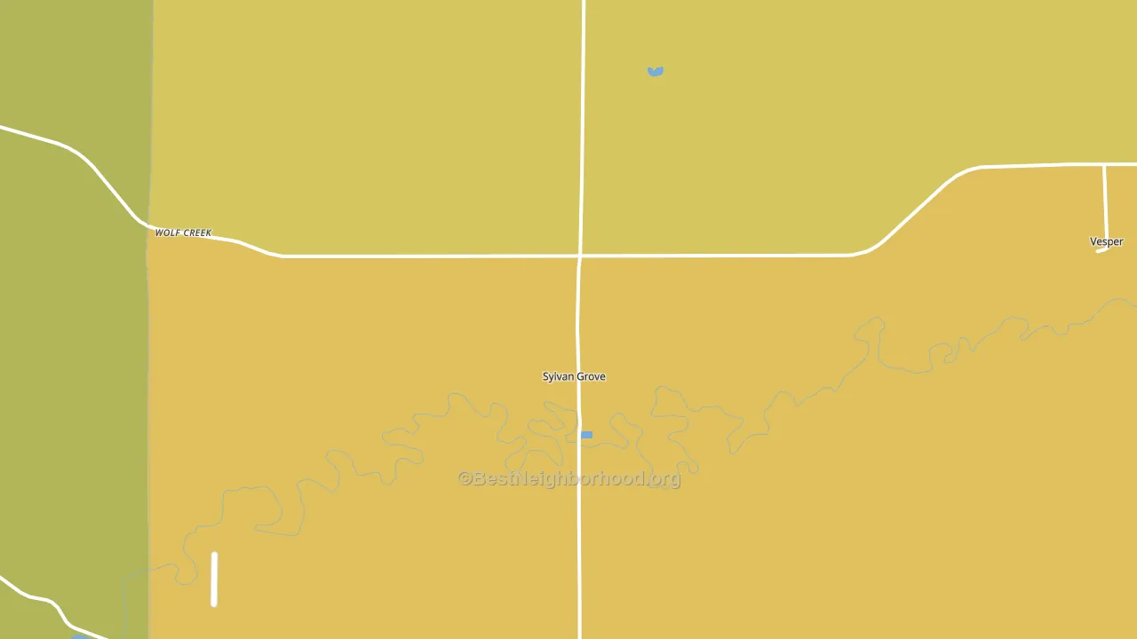Sylvan Grove, KS block-group voter-turnout map