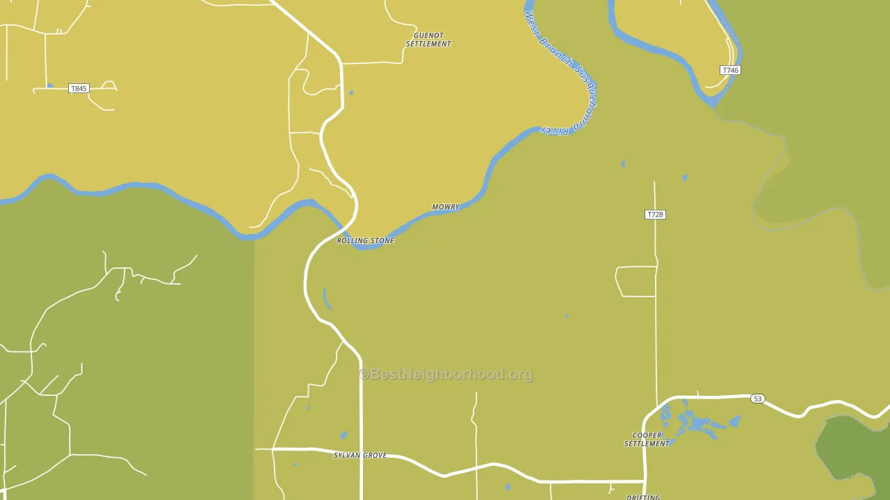 Sylvan Grove, PA block-group voter-turnout map