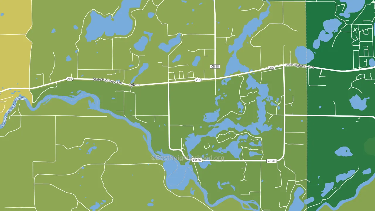 Sylvan, MN block-group voter-turnout map