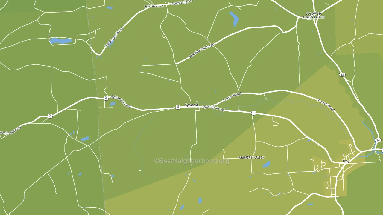 Sylvania, PA block-group voter-turnout map