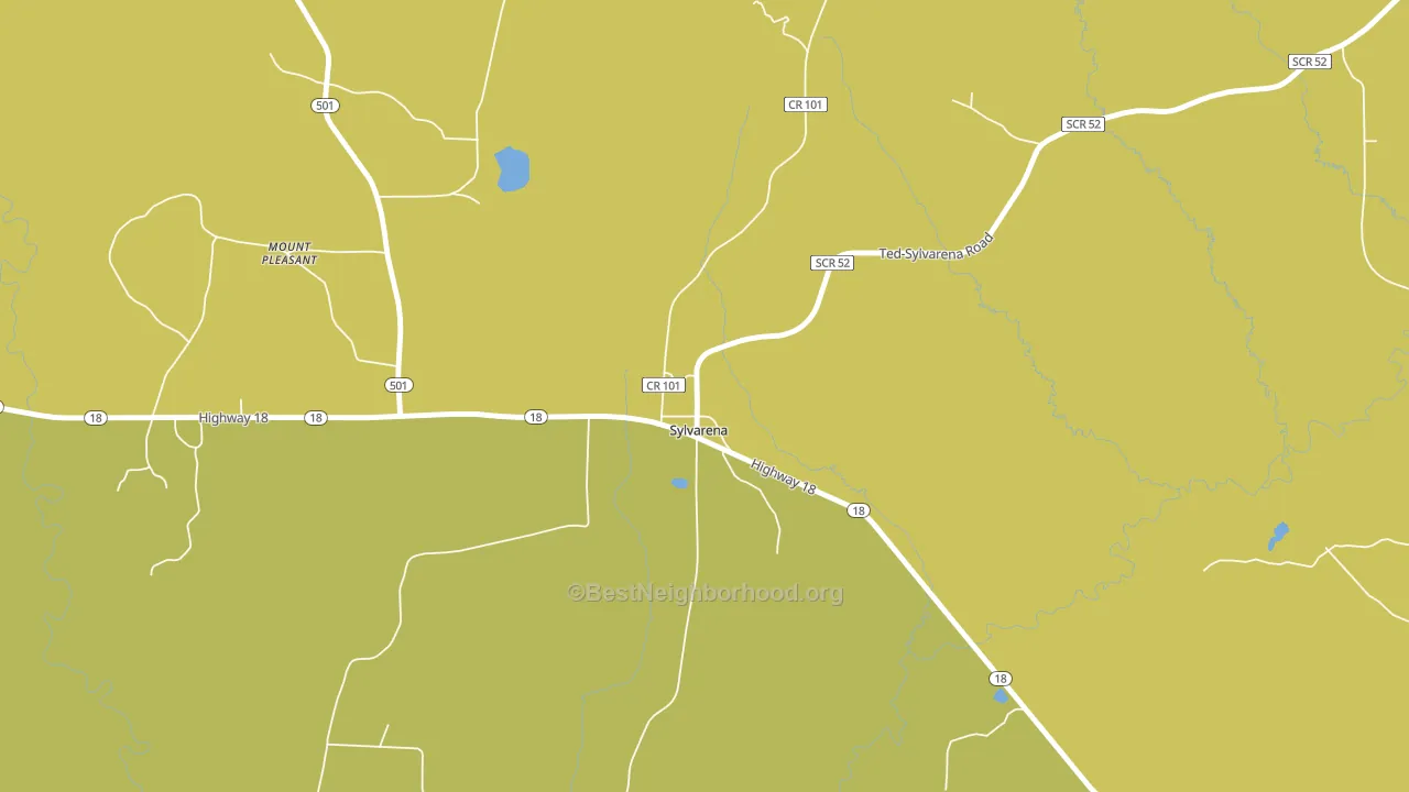 Sylvarena, MS block-group voter-turnout map