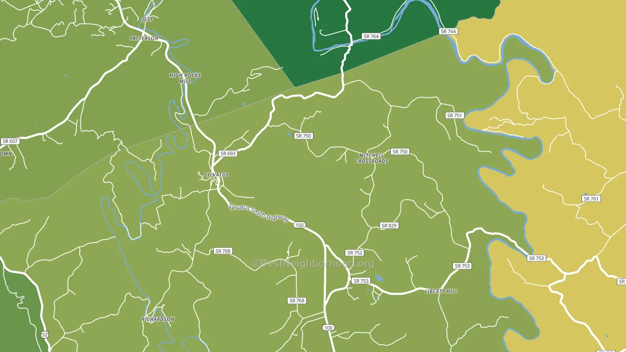 Sylvatus, VA block-group voter-turnout map